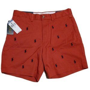 NWT Polo Ralph Lauren 6" Classic Shorts Pony Embroidered Nantucket Red Men's 29